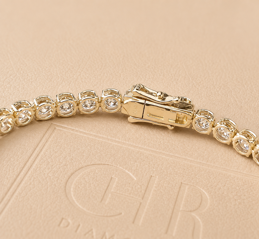 Diamant Tennis Armbånd 10K Guld 4 mm