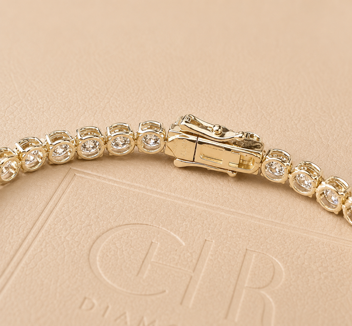 Diamant Tennis Armbånd 10K Guld 4 mm