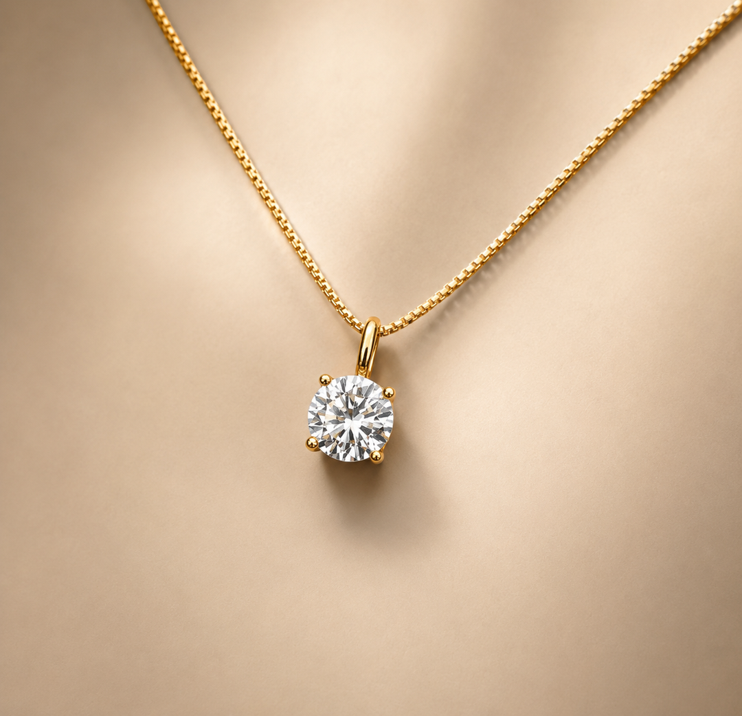 Simplicity Diamant Halskæde Guld 14 K