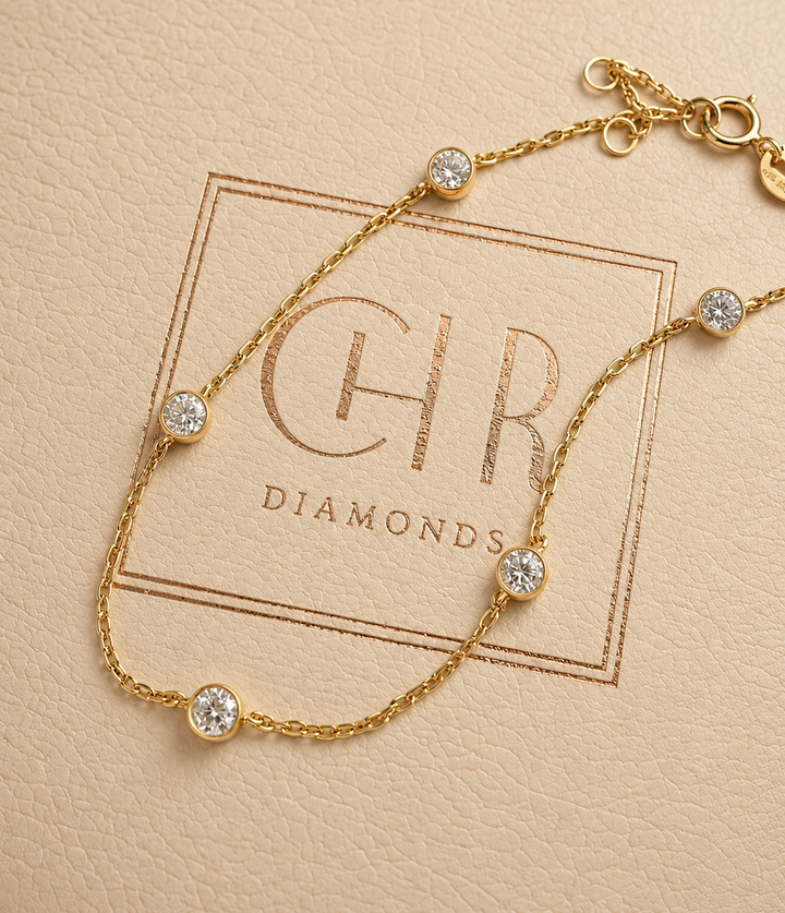 CHR Five Diamond Bracelet 18 K Guld