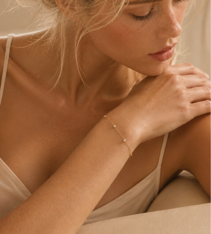 CHR Five Diamond Bracelet 18 K Guld