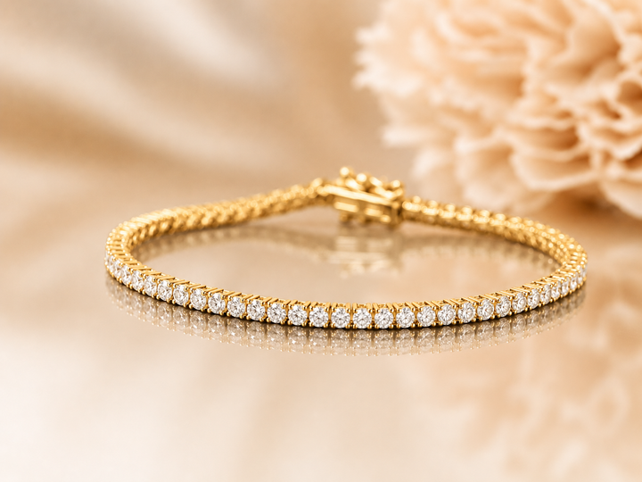 CHR Tennis Armbånd 2 mm Golden Edt.