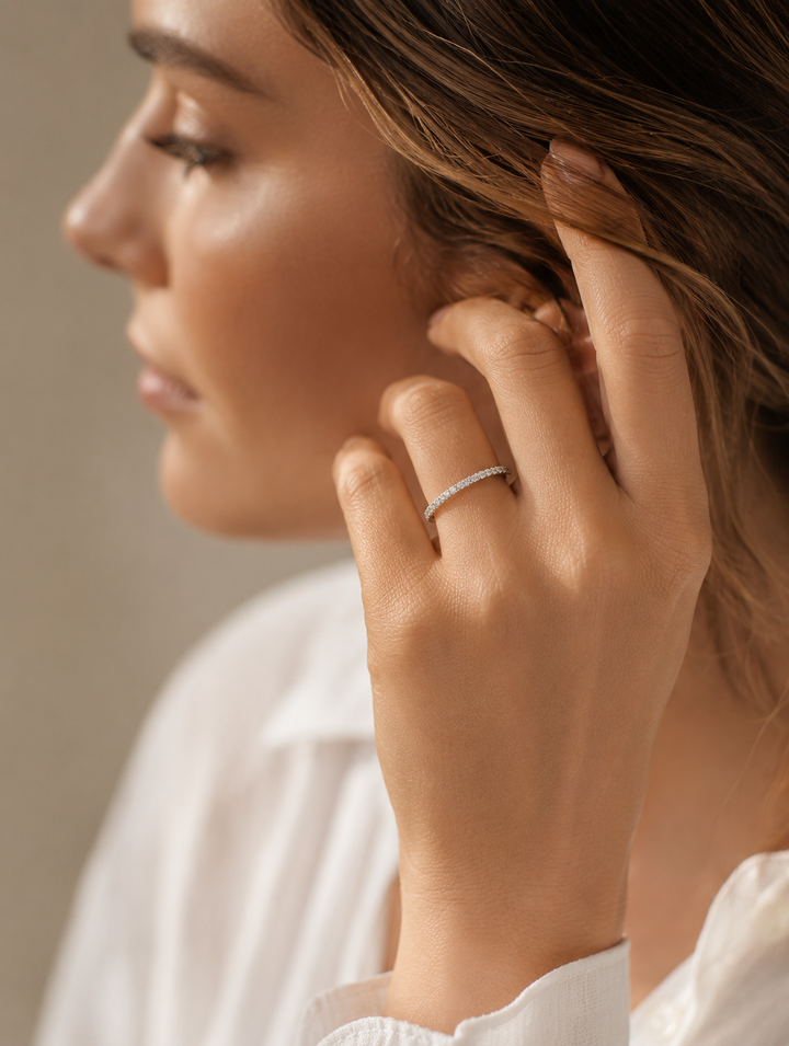Minimalistic Sølv Eternity Ring