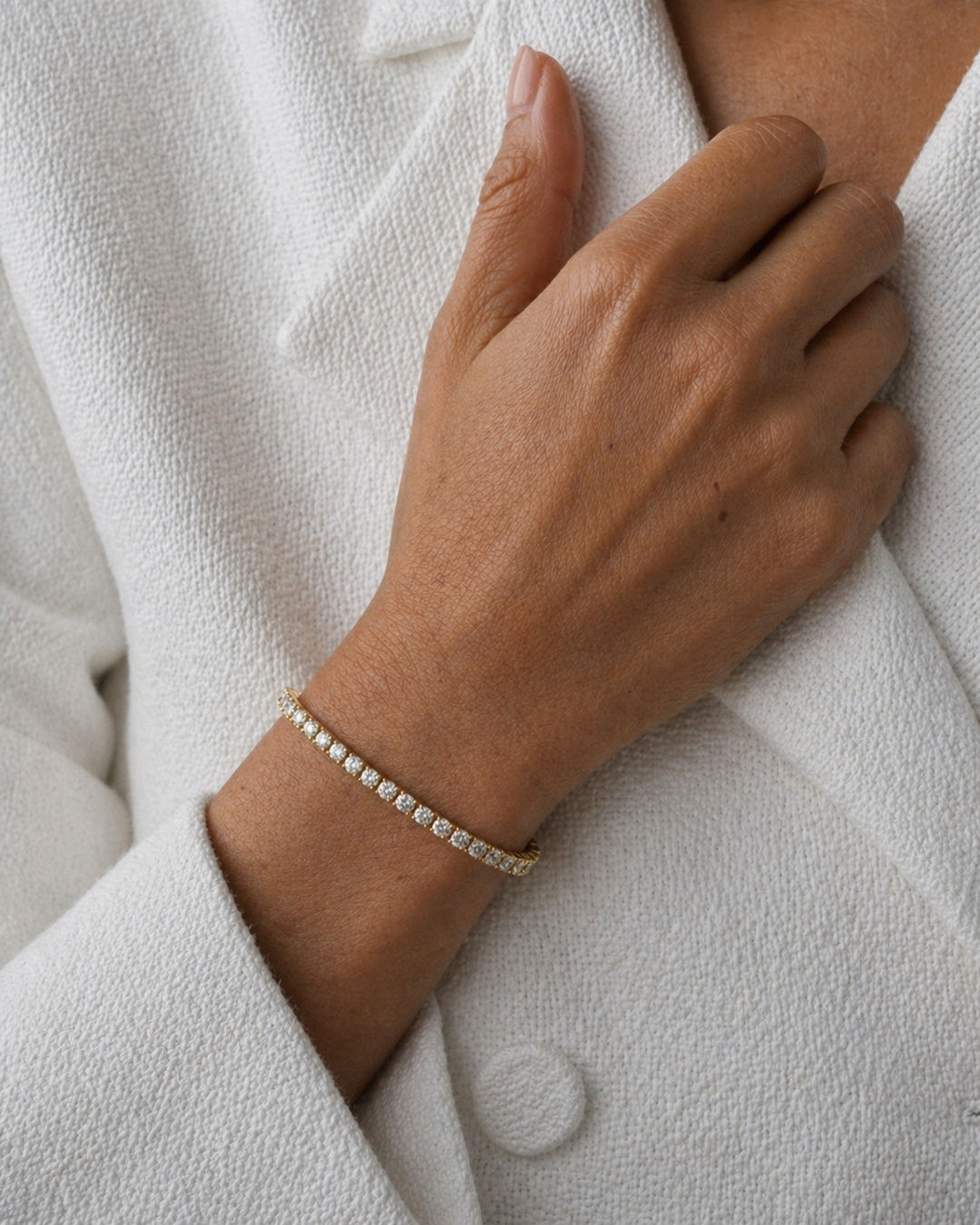 CHR Diamant Tennis Armbånd 14 K Guld 2.8 mm.