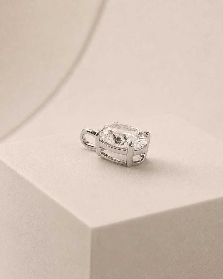 DIAMANT VEDHÆNG OVAL CUT PLATIN 1.19 CT
