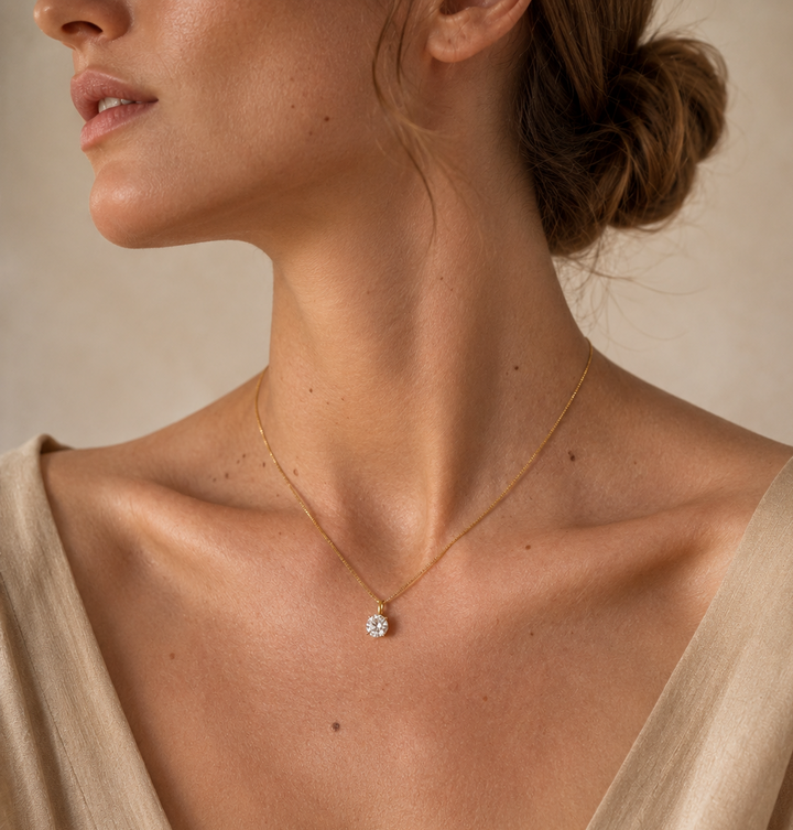 Diamant Simplicity Vedhæng 18K