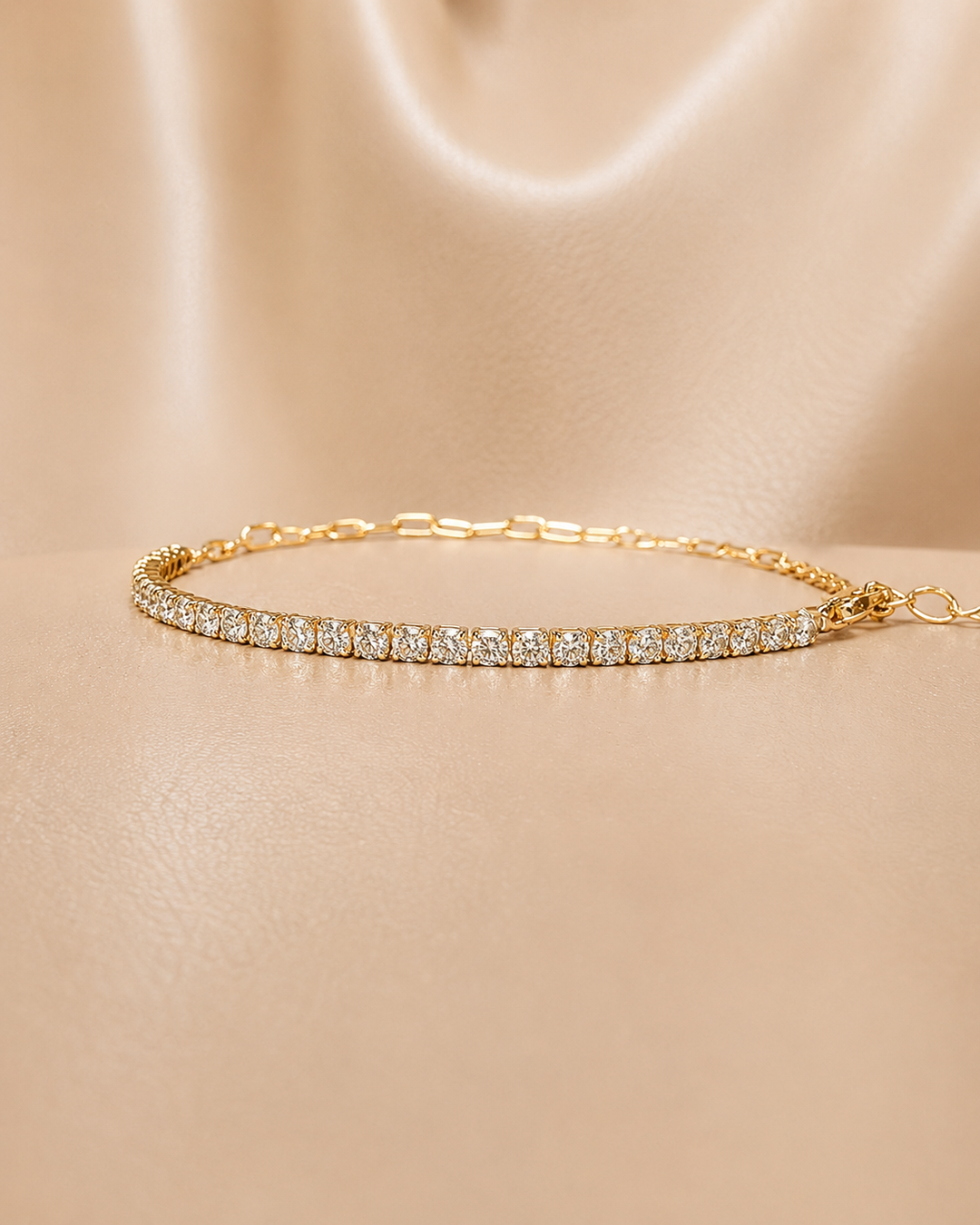 Petite Tennis Armbånd 2mm – Golden Edt.