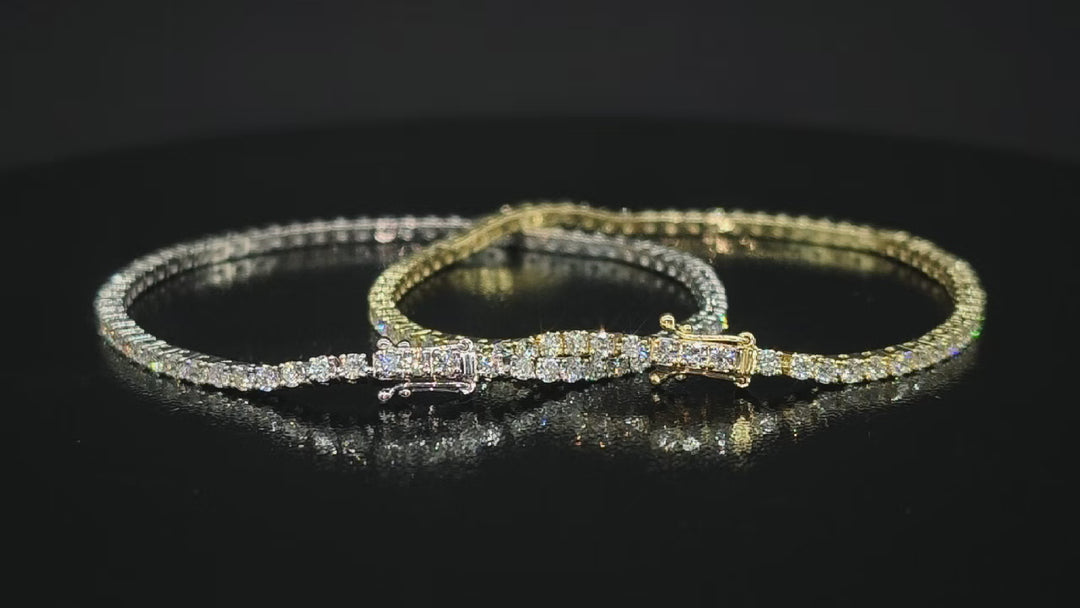 CHR Diamant Tennis Armbånd 2 mm 10K 14 K Hvidguld