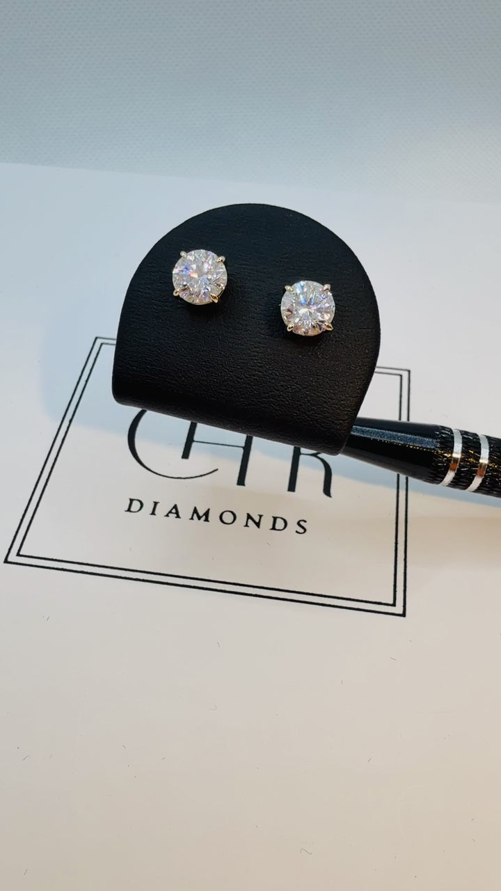 CHR SOLITAIRE ØRESTIK GULD 14 K