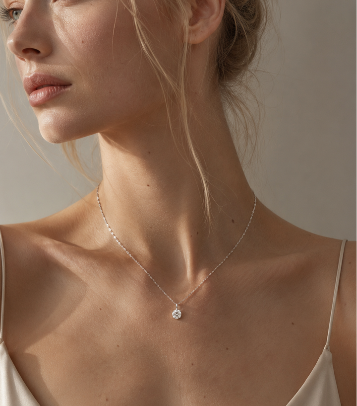 Simplicity Diamant Halskæde Hvidguld 18 K