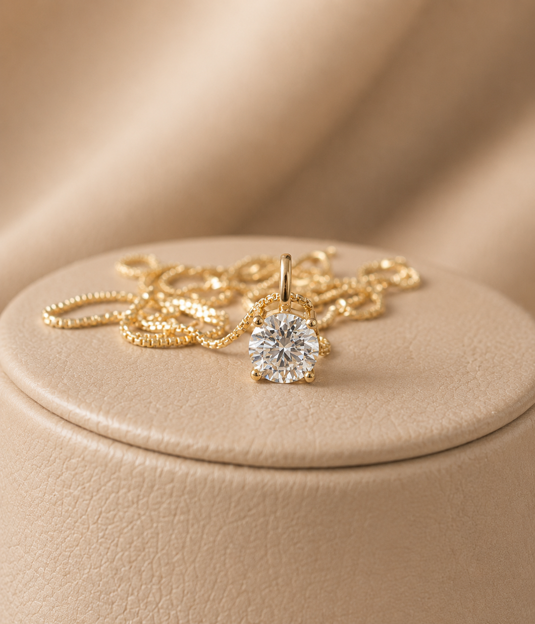 Simplicity Diamant Halskæde Guld 14 K