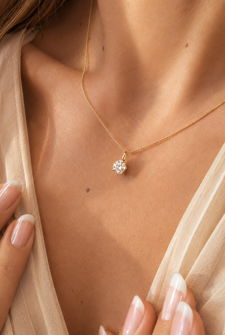 Simplicity Diamant Halskæde Guld 14 K